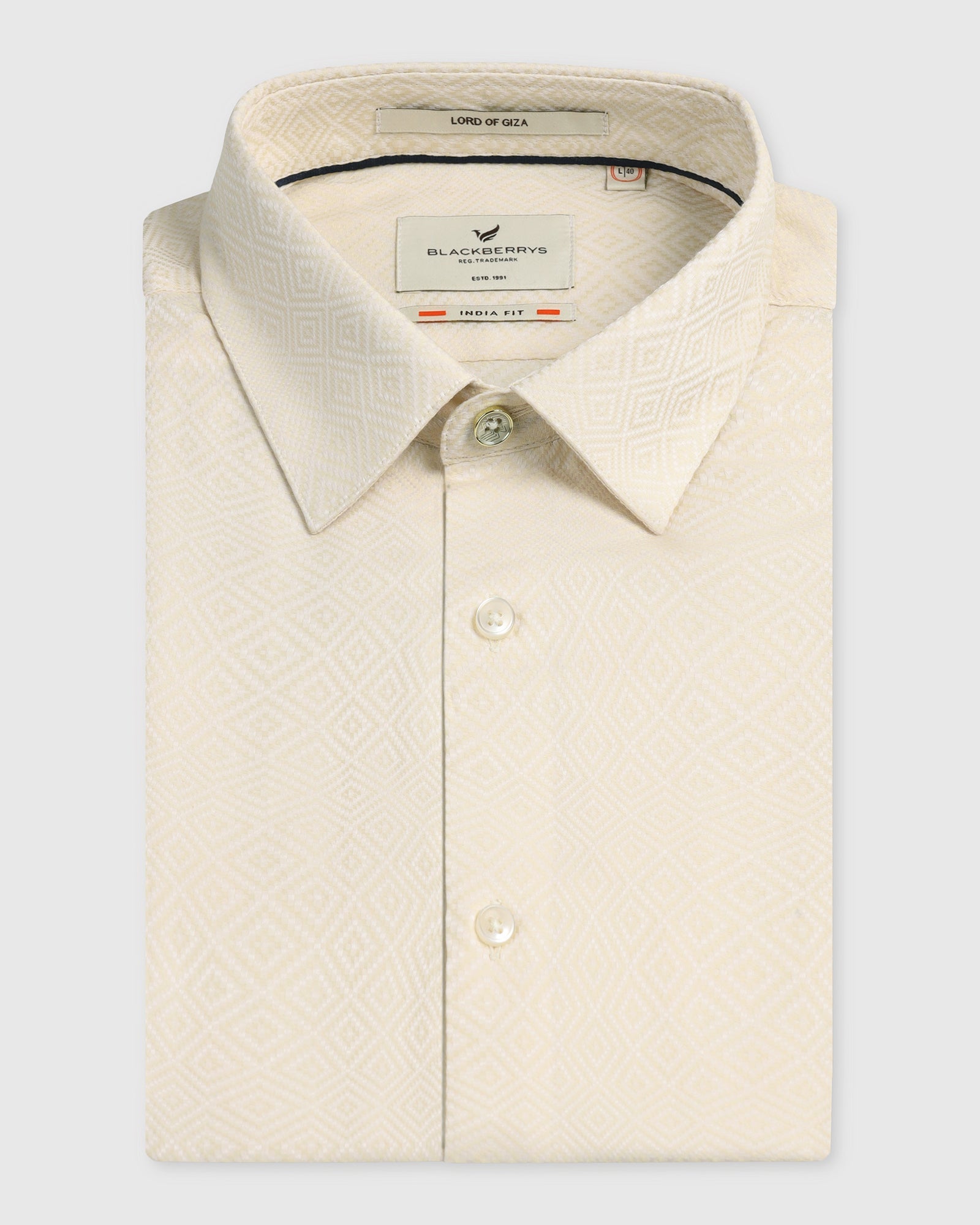 Blackberry Mens Formal Shirt F/S Bp-Lg-Jq-Render Yellow