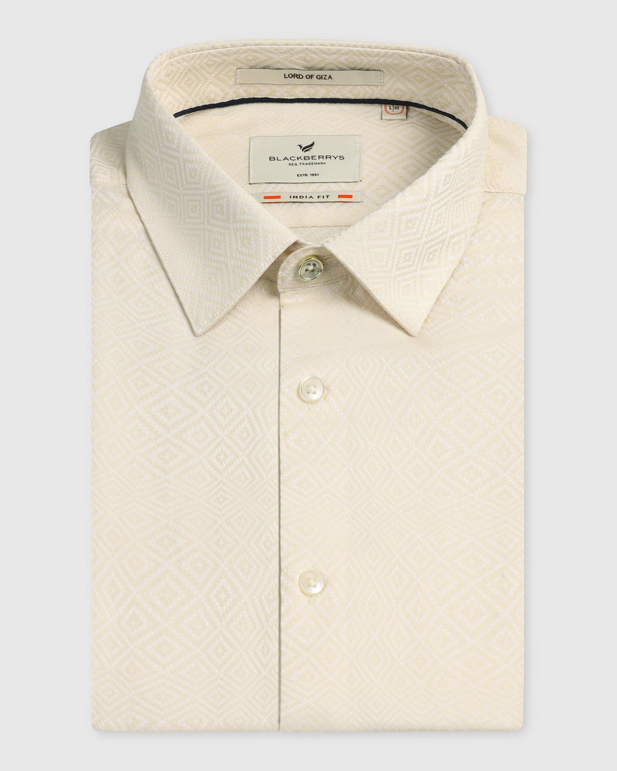 Blackberry Mens Formal Shirt F/S Bp-Lg-Jq-Render Yellow