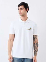 Spykar Mens T-Shirt H/S Mktfp1Be089 White