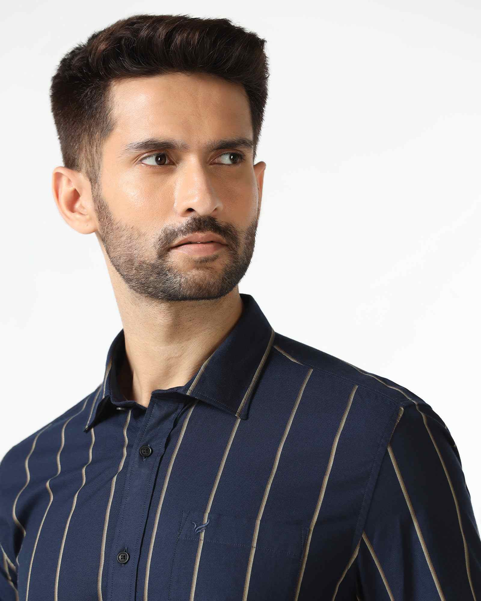 Blackberry Mens Casual Shirt F/S Es-Um-St-Huon Navy