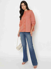 Madame Ladies Western Top H/S M5S18834 035 Rust