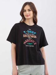 SPYKAR LADIES WESTERN T-SHIRT F/S WKTFT2BE120 BLACK