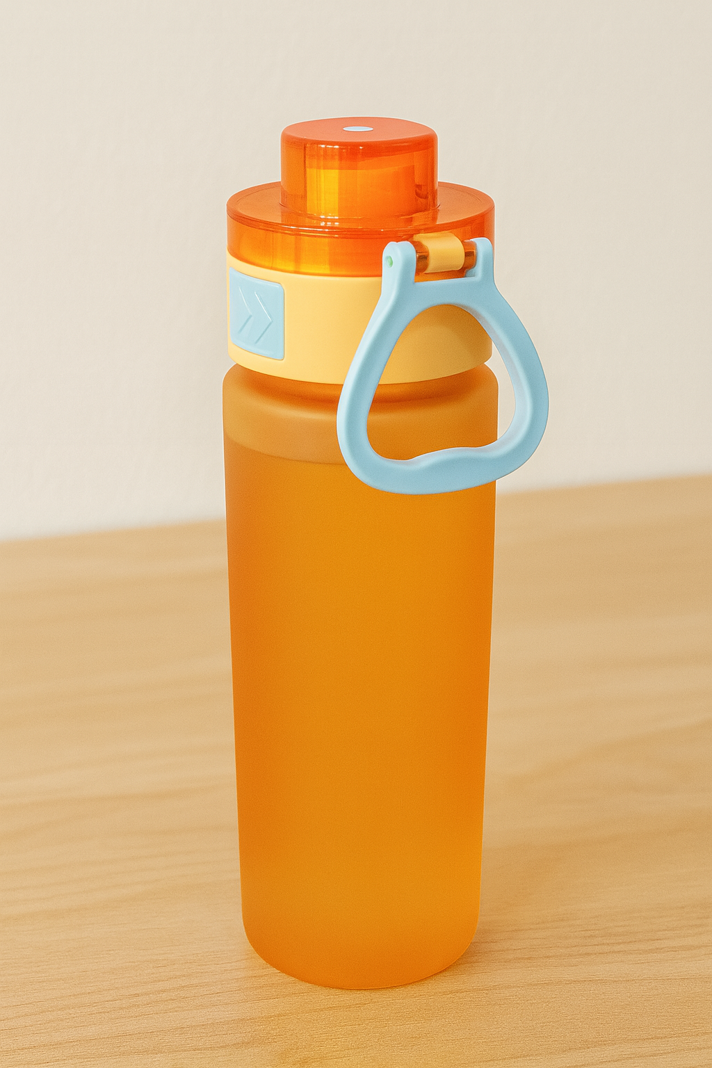 “Surf’S Up” Kids Water Bottle With Flip-Top Lid & Carry Handle – Bpa-Free Leak-Proof Bottle (Orange)