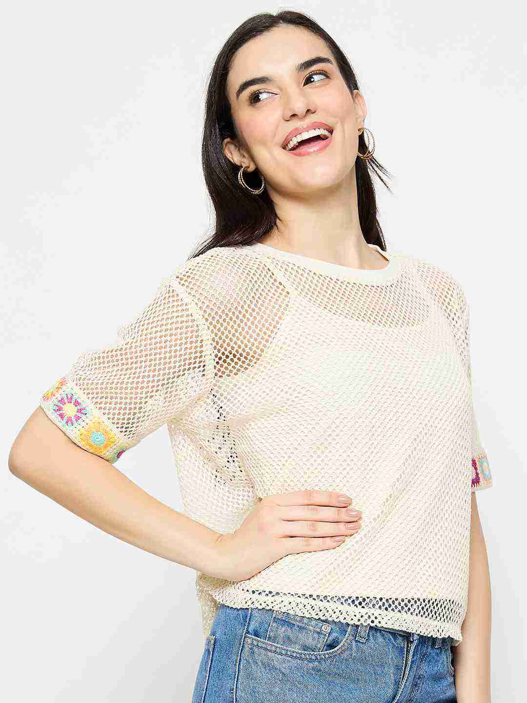 Madame Ladies Western Top F/S M5S18555 275 Ivory