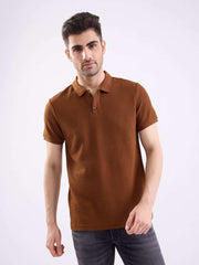 SPYKAR MENS T-SHIRT F/S MKTFP2BE077 BISON BROWN