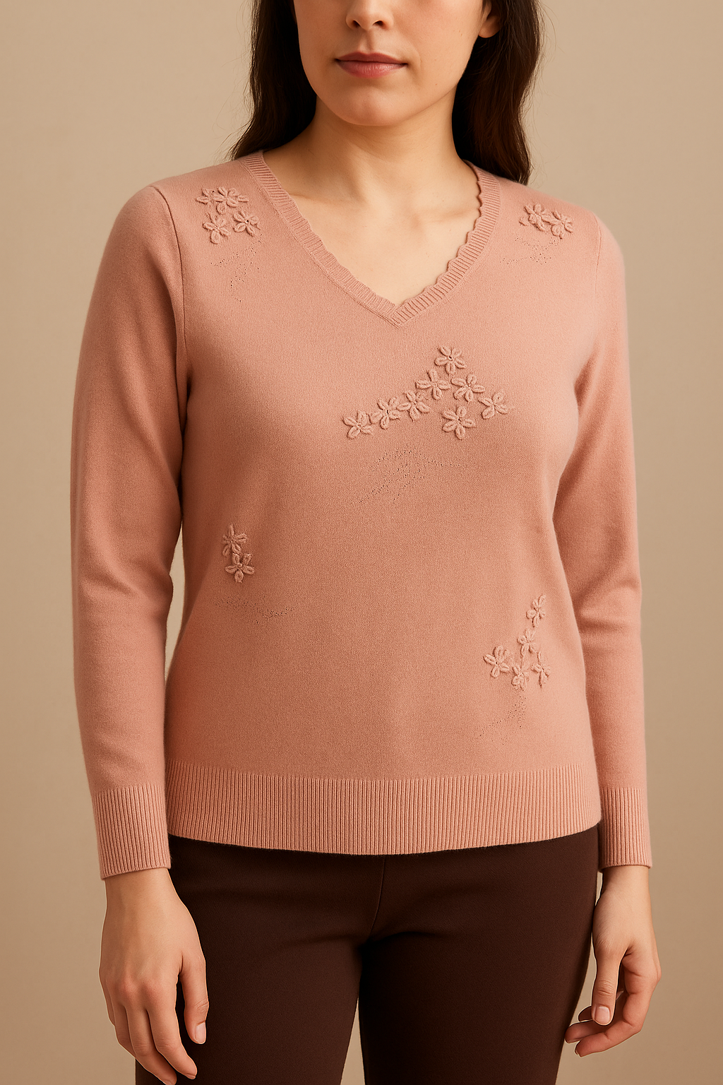 Lyte Club Ladies Western Top F/S O9748-2103 Peach