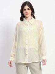 Madame Ladies Western Top H/S M4S18219 305 Lime