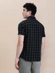 Crocodile Mens Casual Shirt H/S Crcs125-523Mt Hs Black