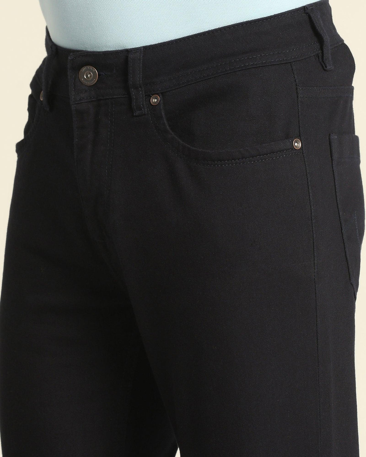 Blackberry Men Yonk Fit Skinny Stretchable Jeans in navy, size 34, displayed on a model.