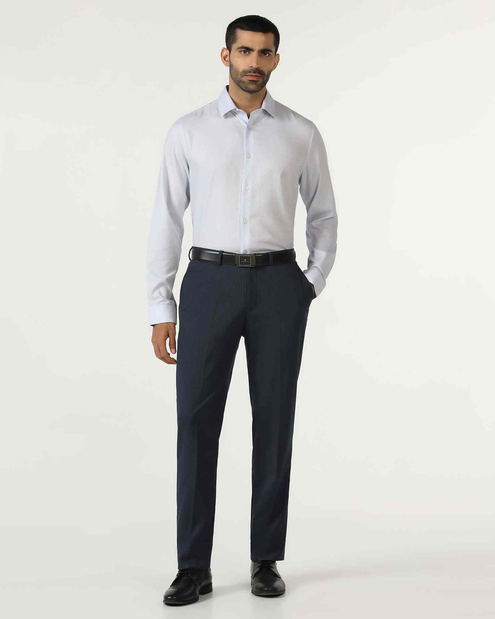 Blackberry Mens Formal Shirt F/S Bp-Lg-Jq-Render Light Blue
