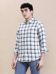 Crocodile Mens Casual Shirt F/S Crcs125-513Mt Blue