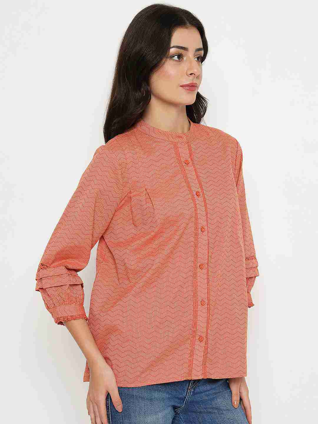 Madame Ladies Western Top H/S M5S18834 035 Rust