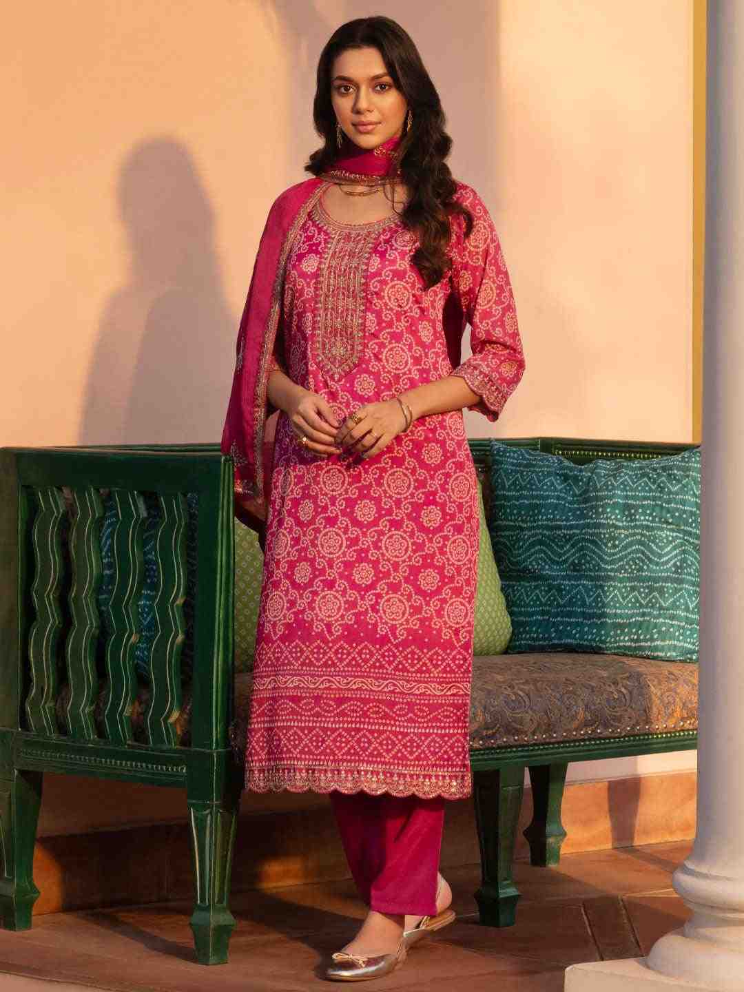 Libas Ladies Western Kurti 3Pcs Set