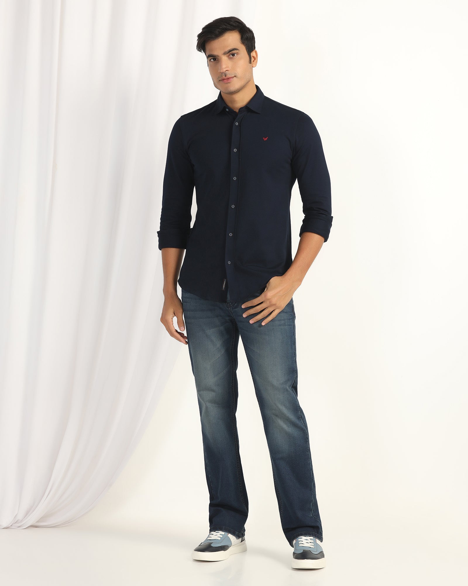 Blackberry Mens Casual Shirt F/S Es-Kt-So-Pelantos Navy