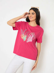 Madame Ladies Western Top F/S M5S11239 076 Hot Pink