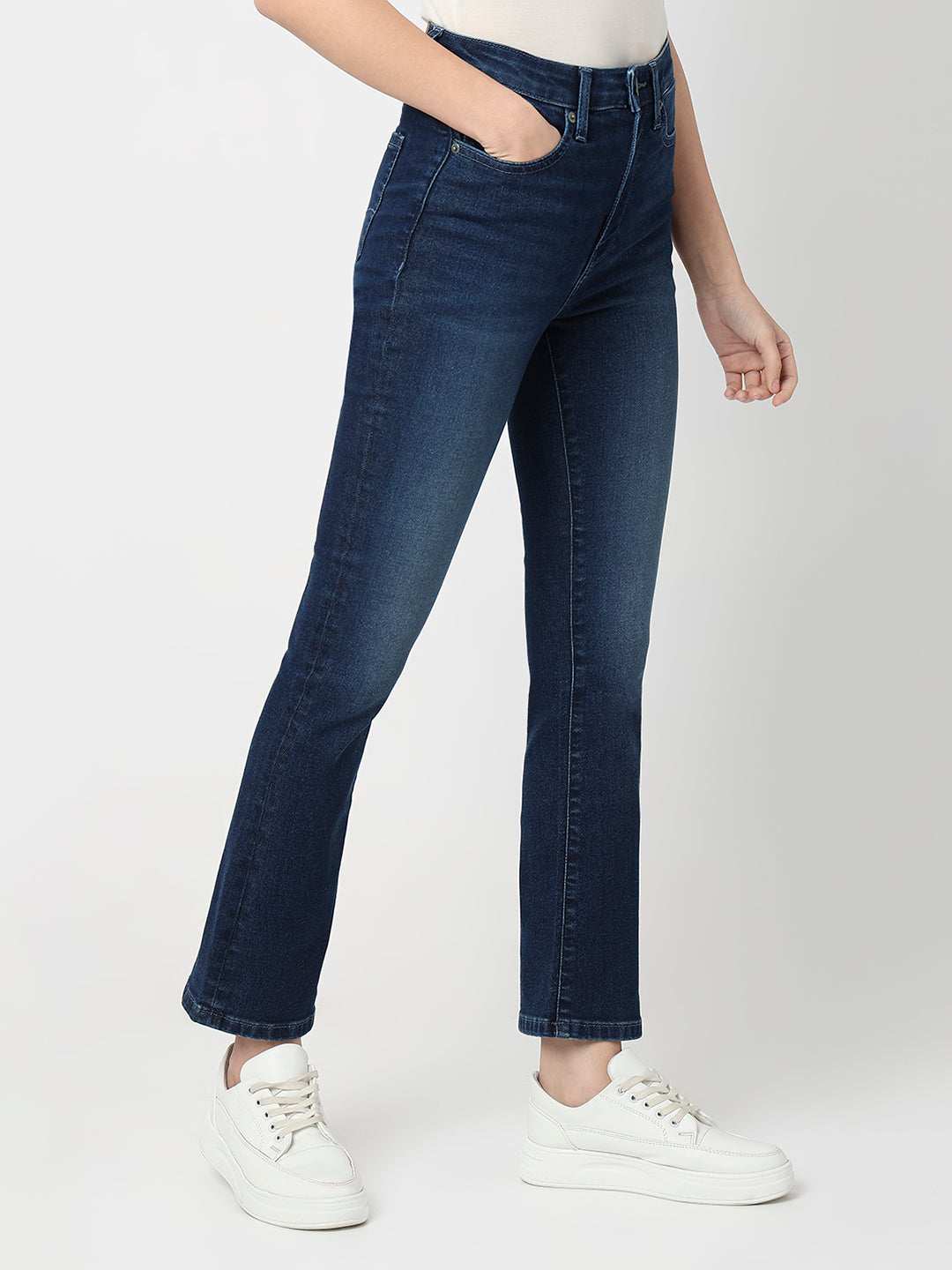 Spykar Ladies Western Jeans Wdeli1Be028 Dark Blue