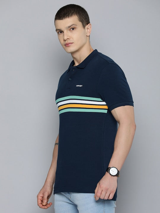 Men'S Striped Polo T-Shirt