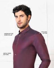 Blackberry Mens Formal Shirt F/S Bp-Bs-Do-Revolve Grey
