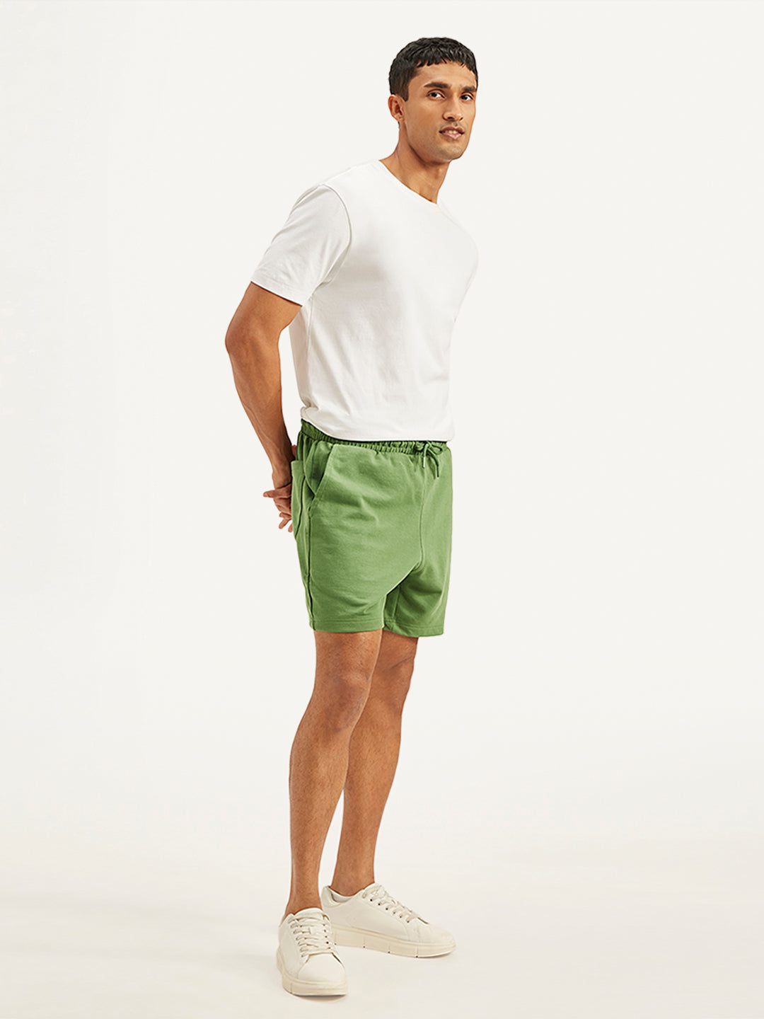 Men'S Green Regular Fit Shorts