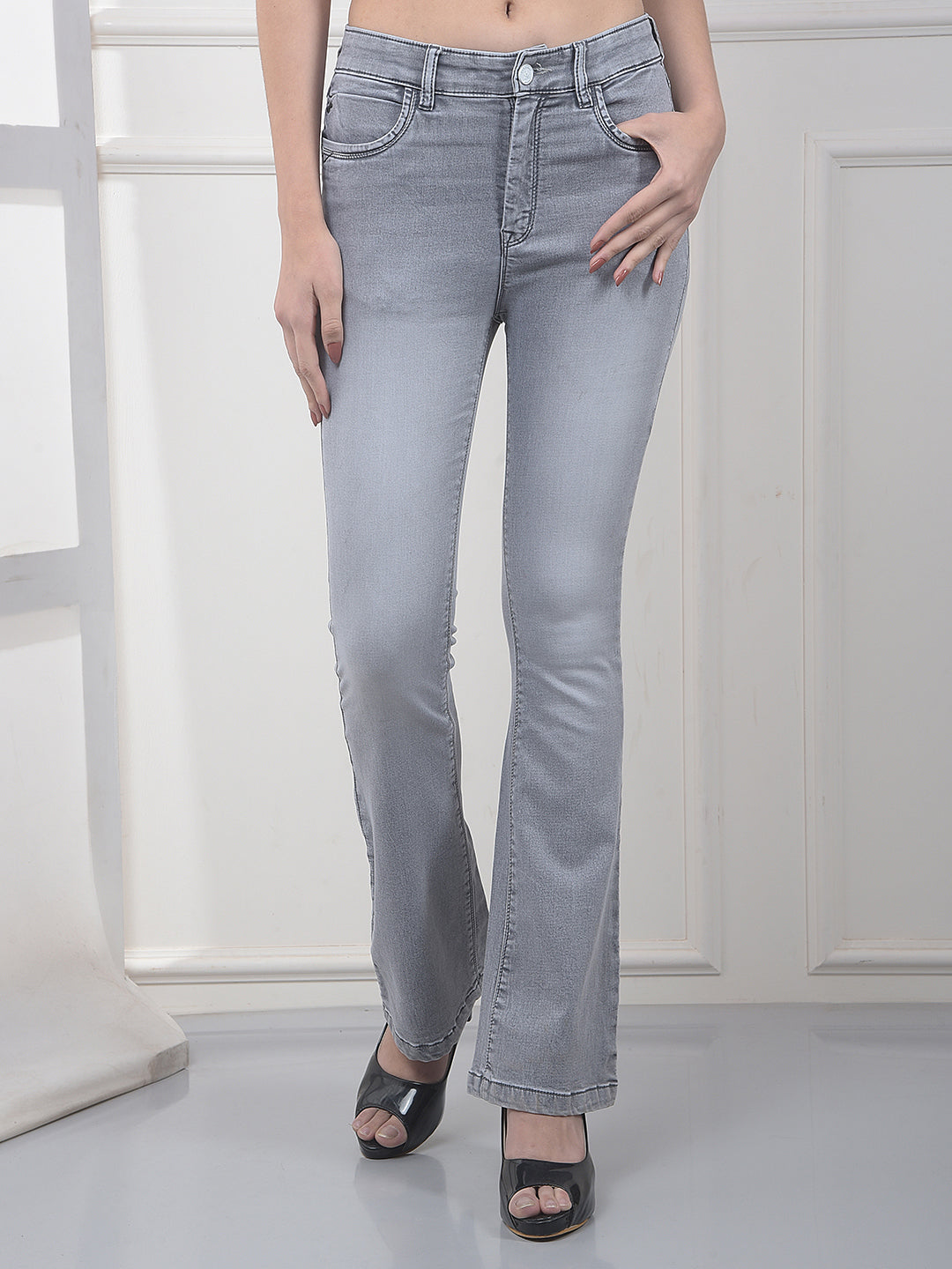 Crimsoune Club Ladies Western Jeans Fd3215 Grey