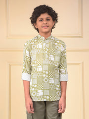 CRIMSOUNE CLUB BOYS SHIRT F/S BMA12123 FERN GREEN