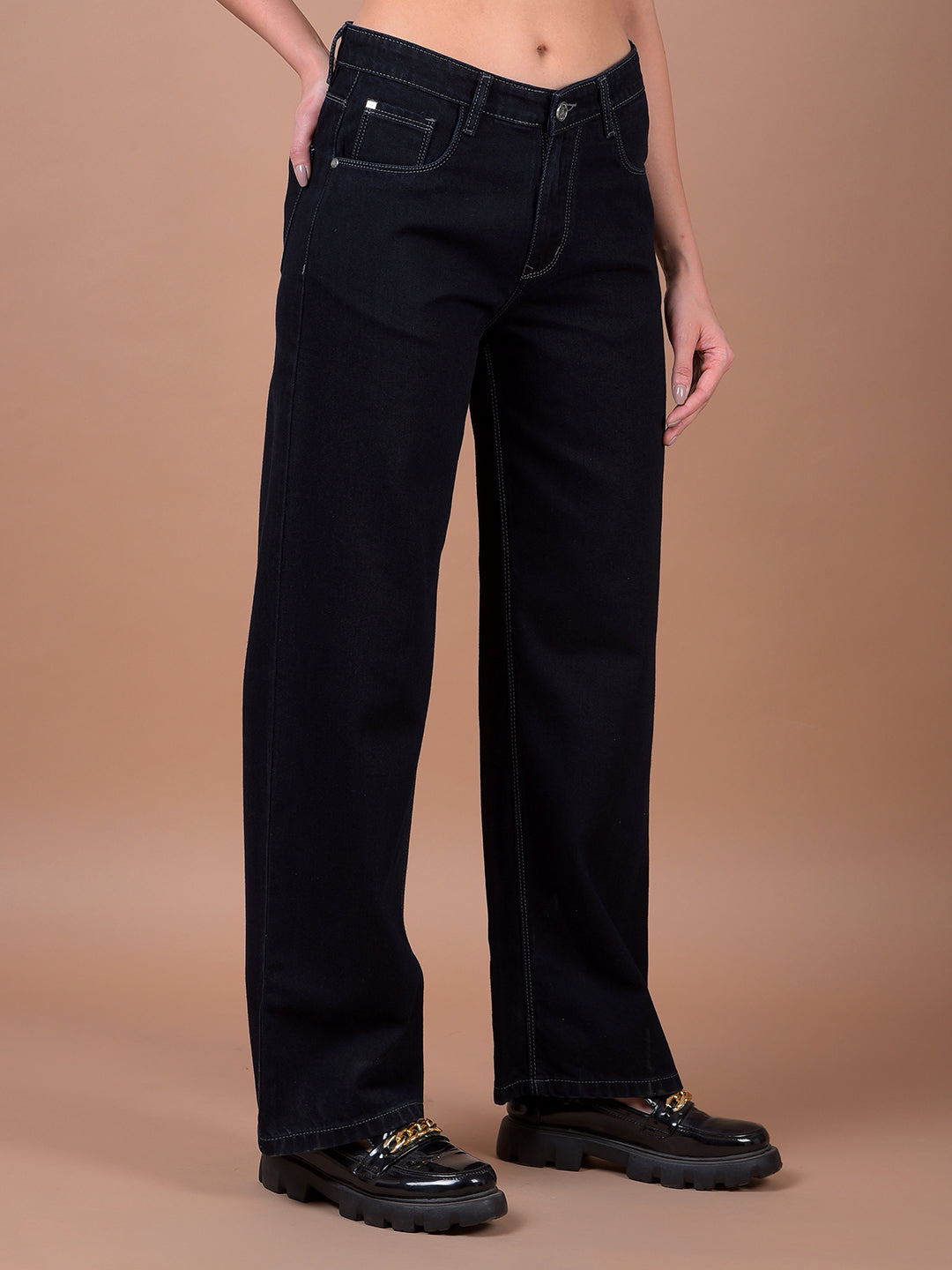 CRIMSOUNE CLUB LADIES WESTERN JEANS FD3082 BLACK