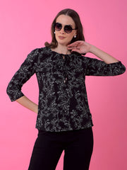 CRIMSOUNE CLUB LADIES WESTERN TOP F/S DE36107 BLACK