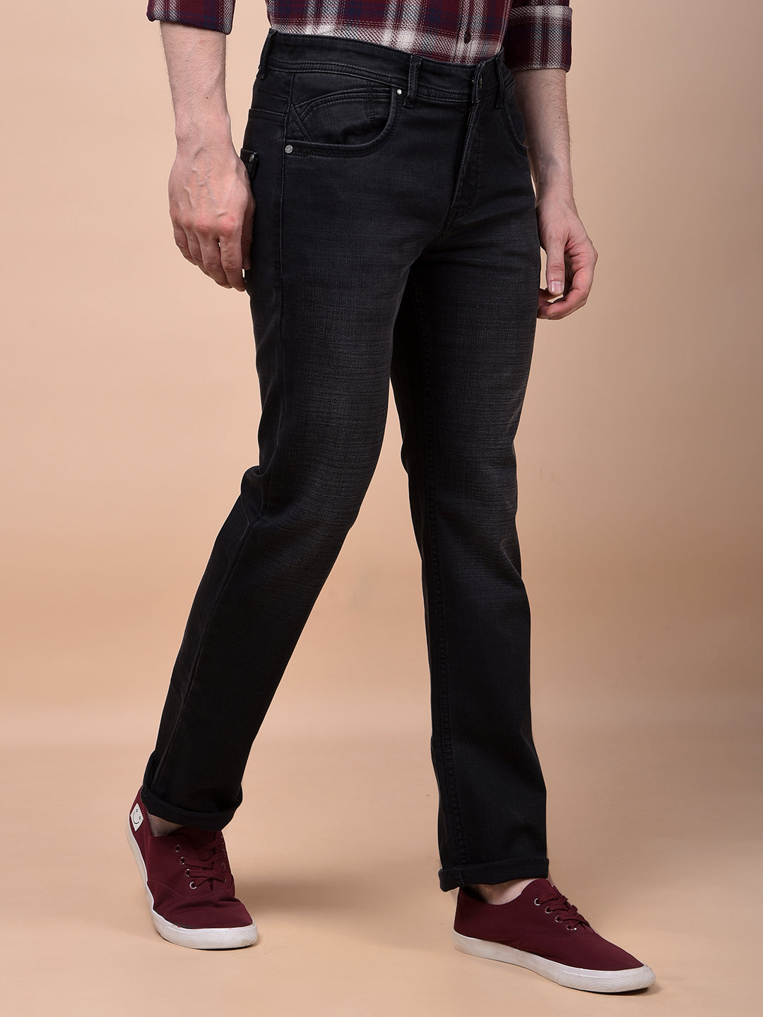 CRIMSOUNE CLUB MENS JEANS MD2188 BLACK