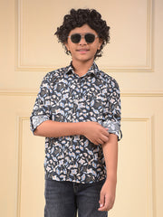 CRIMSOUNE CLUB BOYS SHIRT F/S BMA12110 NAVY