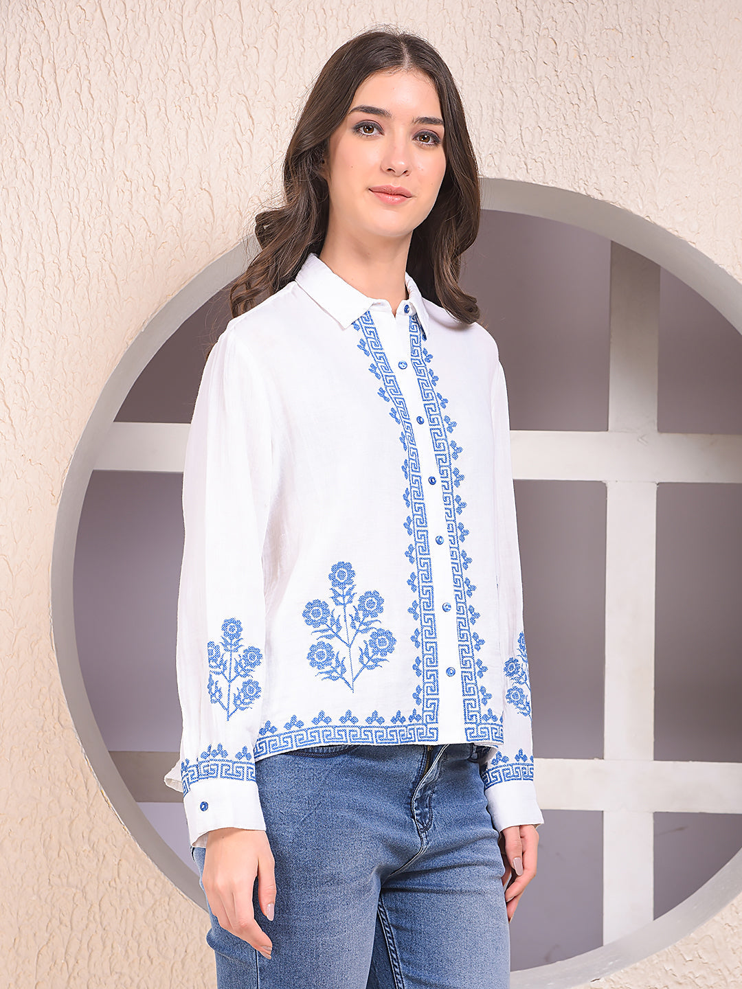 CRIMSOUNE CLUB LADIES WESTERN SHIRT F/S DF7599 MINT GREEN
