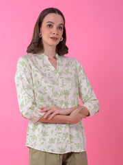 CRIMSOUNE CLUB LADIES WESTERN SHIRT F/S FE4755 GREEN