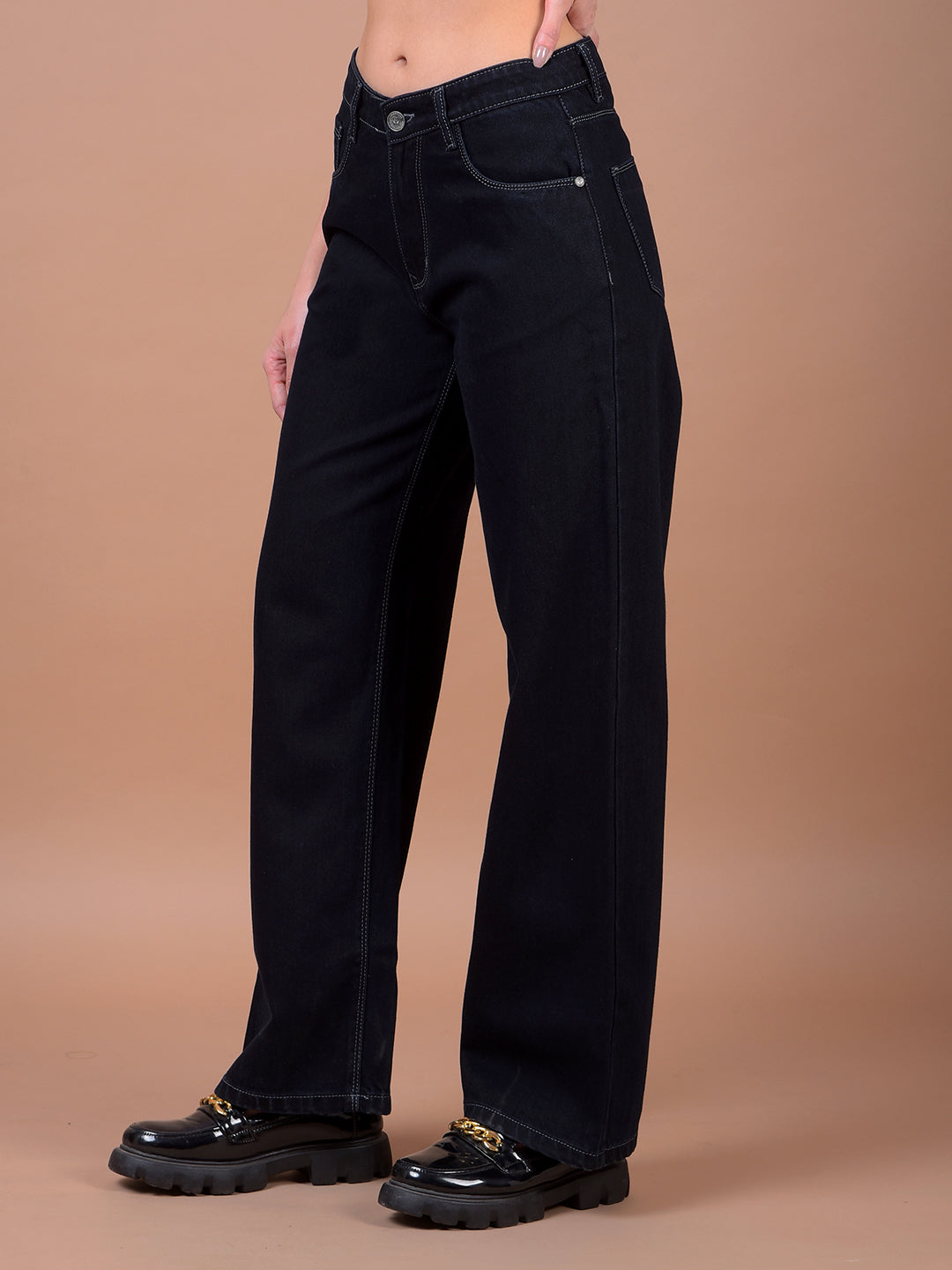 CRIMSOUNE CLUB LADIES WESTERN JEANS FD3082 BLACK