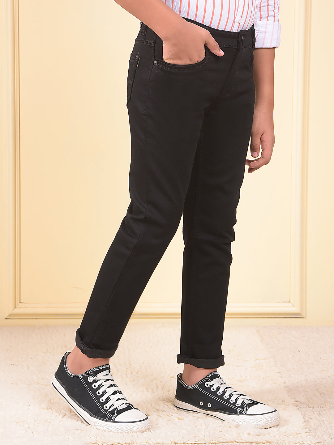 CRIMSOUNE CLUB BOYS JEANS BMD14717 BLACK