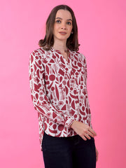 CRIMSOUNE CLUB LADIES WESTERN SHIRT F/S FE4793 MAROON