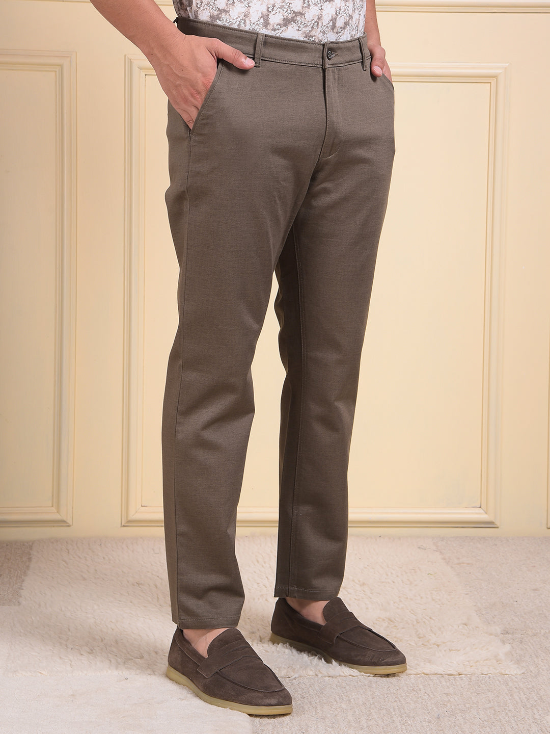 CRIMSOUNE CLUB MENS CASUAL TROUSER TA1862 OLIVE