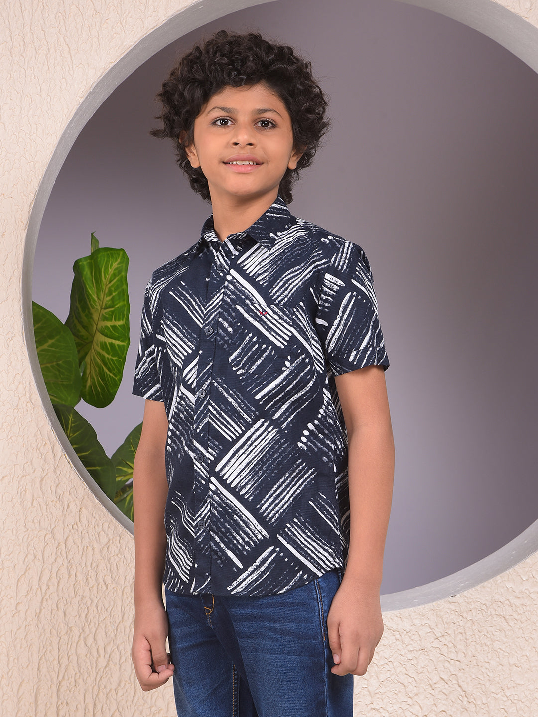 CRIMSOUNE CLUB BOYS SHIRT H/S BMH12583 NAVY