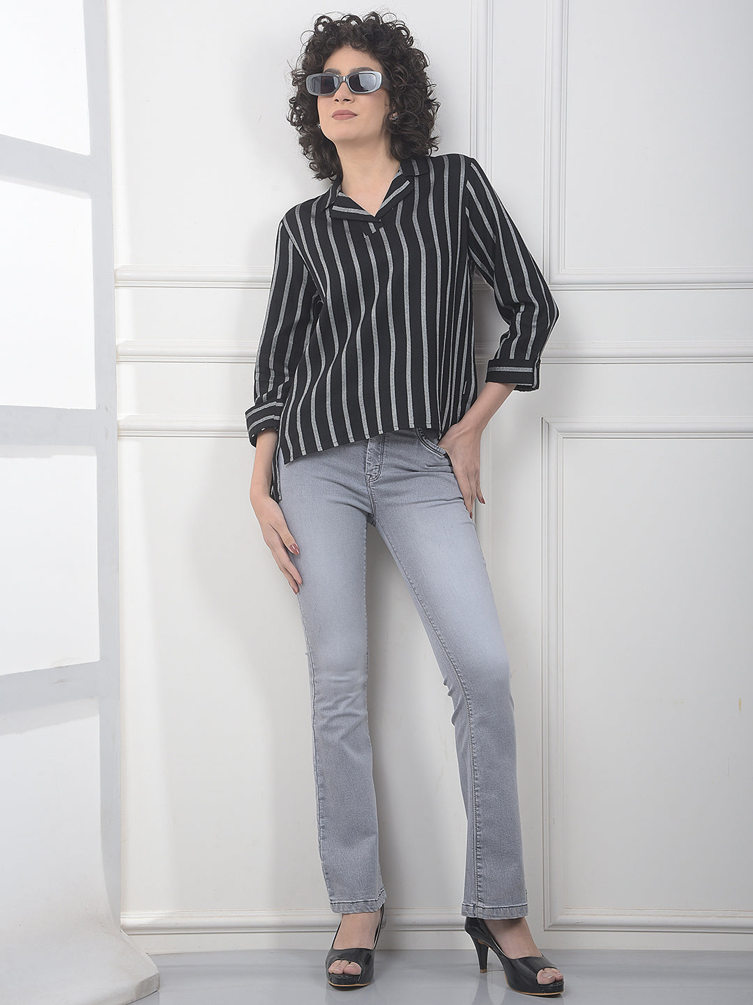 Crimsoune Club Ladies Western Jeans Fd3215 Grey