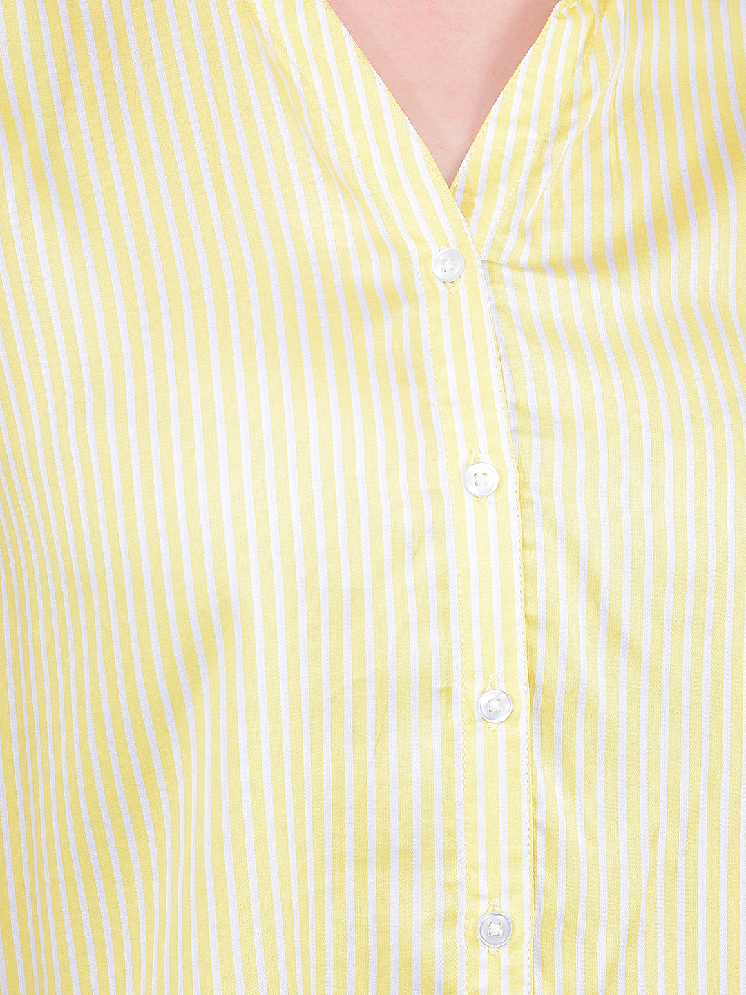 Yellow Vertical Striped Shirt