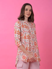 CRIMSOUNE CLUB LADIES WESTERN TOP F/S DE36070 ORANGE