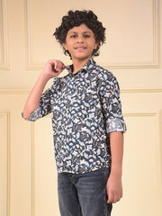 CRIMSOUNE CLUB BOYS SHIRT F/S BMA12110 NAVY
