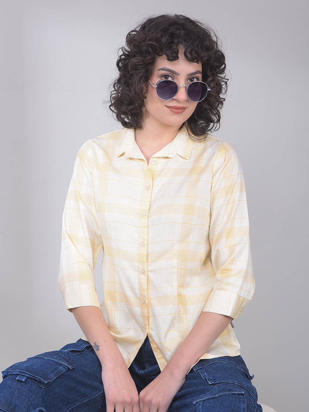 Mustard Checked Shirt