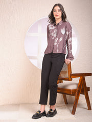 CRIMSOUNE CLUB LADIES WESTERN SHIRT F/S FE4723 LIGHT BROWN