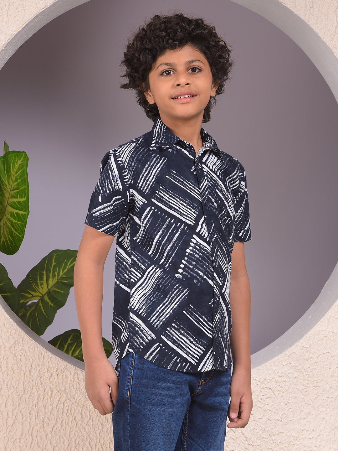 CRIMSOUNE CLUB BOYS SHIRT H/S BMH12583 NAVY