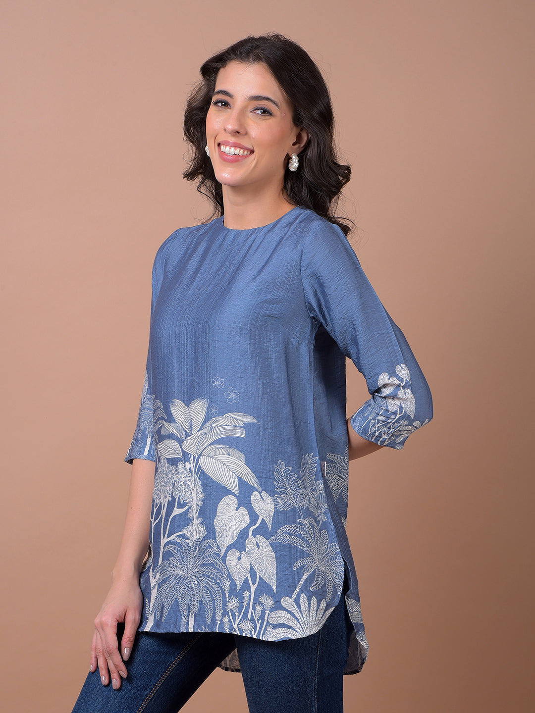CRIMSOUNE CLUB LADIES WESTERN TOP F/S DE36077 TEAL