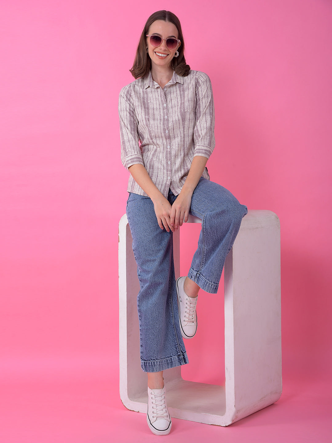 CRIMSOUNE CLUB LADIES WESTERN SHIRT F/S FE4758 MAUVE
