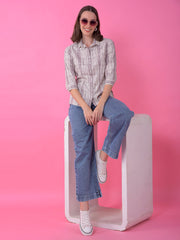 CRIMSOUNE CLUB LADIES WESTERN SHIRT F/S FE4758 MAUVE