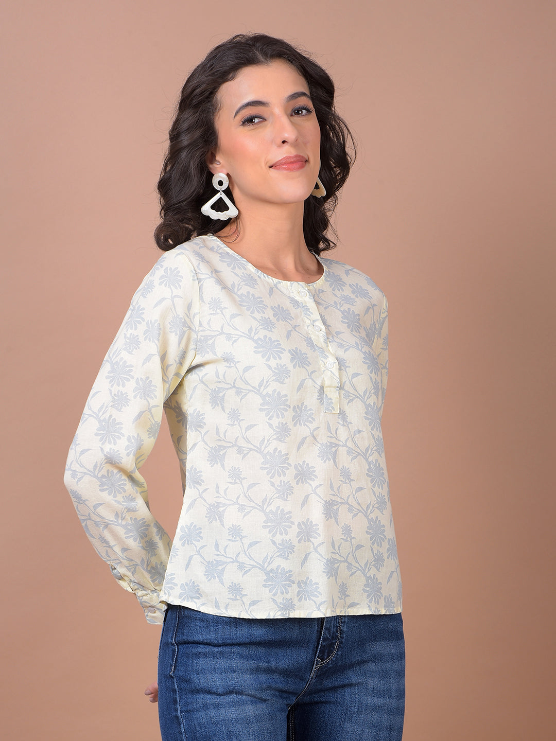 CRIMSOUNE CLUB LADIES WESTERN TOP F/S DE36035 LEMON