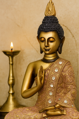 Luxury Golden Meditating Buddha Statue