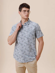 Crocodile Mens Casual Shirt H/S Crcs125-502Mt Hs Blue