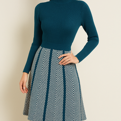 Lyte Club Ladies Western Midi O1356-75480 Blue